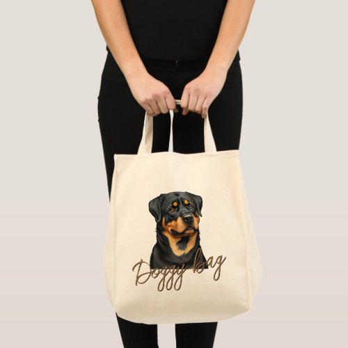 Rottweiler Illustration Doggy bag Love Fun Gift