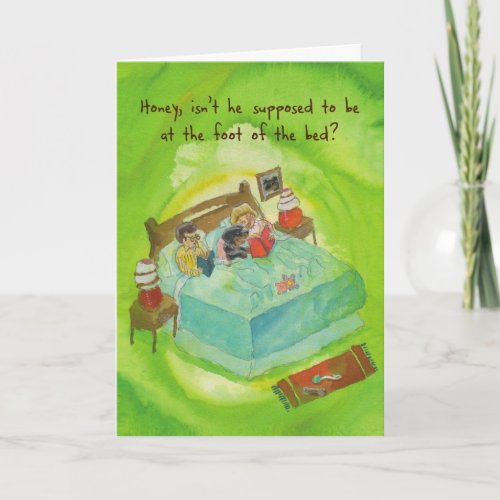 Rottweiler in Bed _ Funny Birthday Card