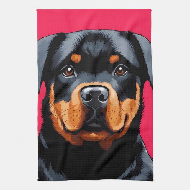 Rottweiler Kitchen Towel (Vertical)