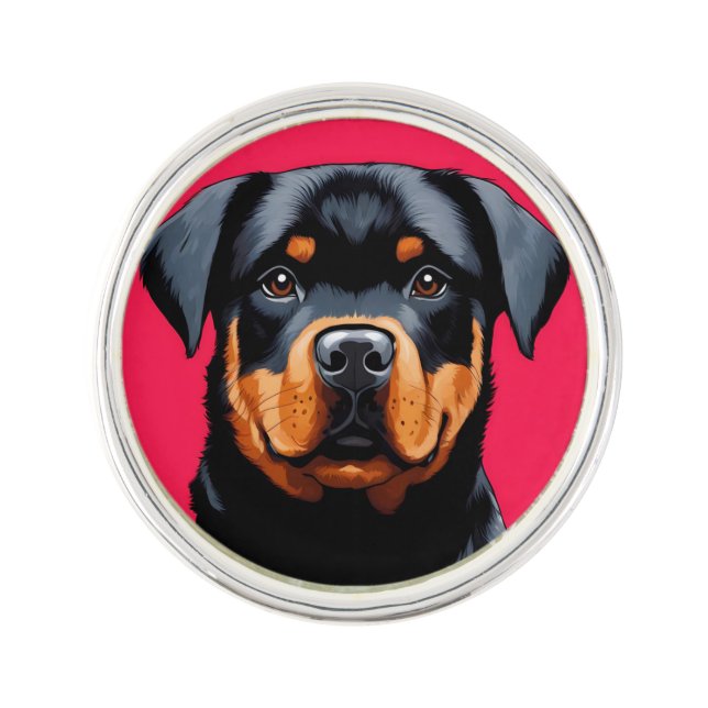 Rottweiler Lapel Pin (Front)