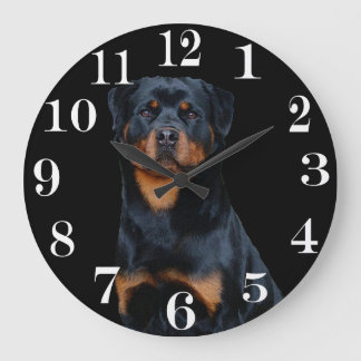 Rottweiler large clock