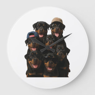 Rottweiler Large Clock