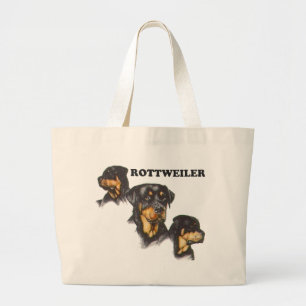 Rottweiler Large Tote Bag