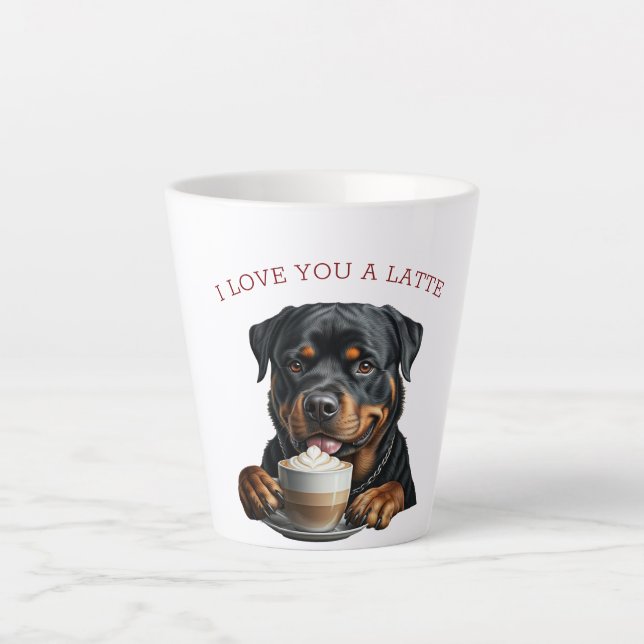 Rottweiler Latte Latte Mug (Front)