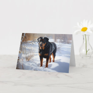 Rottweiler Let It Snow Christmas Card