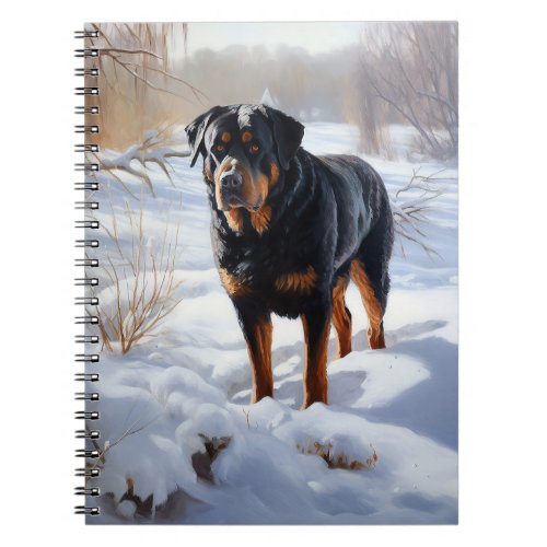 Rottweiler Let It Snow Christmas Notebook