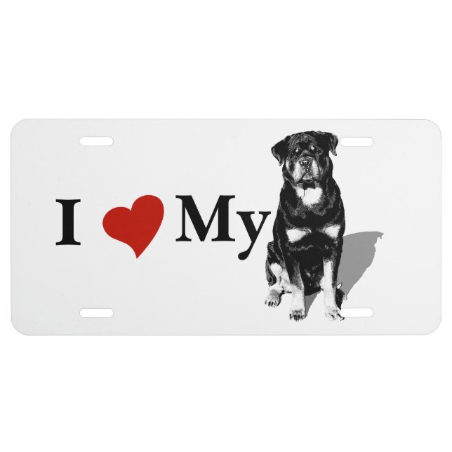 Rottweiler License Plate (Front)