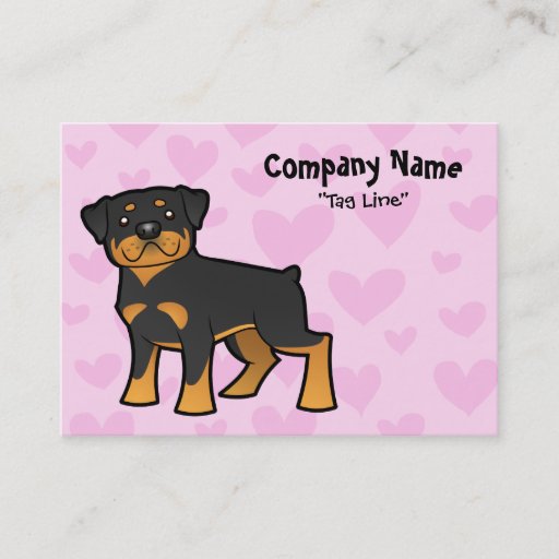Customizable Rottweiler Love Business Card