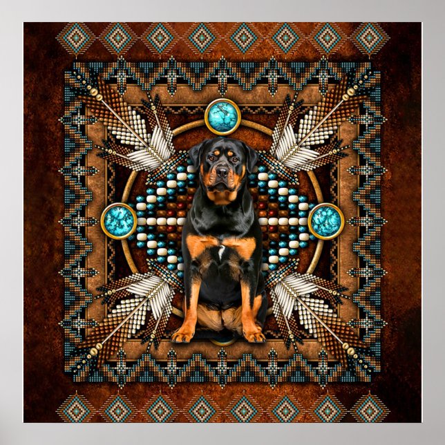 ROTTWEILER Lover Gift, Funny Rottweiler Dog Gift Poster (Front)