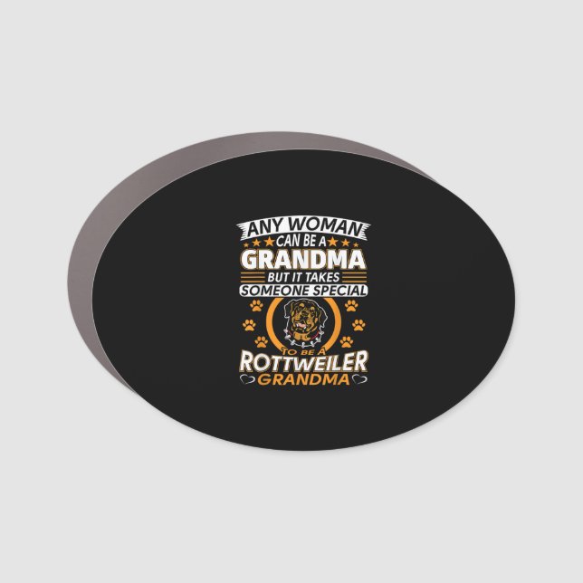 rottweiler lover grandma best gift idea rottweiler car magnet (Front)