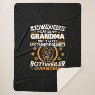 rottweiler lover grandma best gift idea rottweiler sherpa blanket