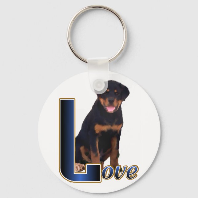 Rottweiler Lovers Gifts Keychain (Front)