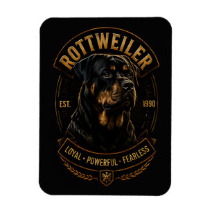 Rottweiler Loyal Powerful Fearless Dog Breed Magnet