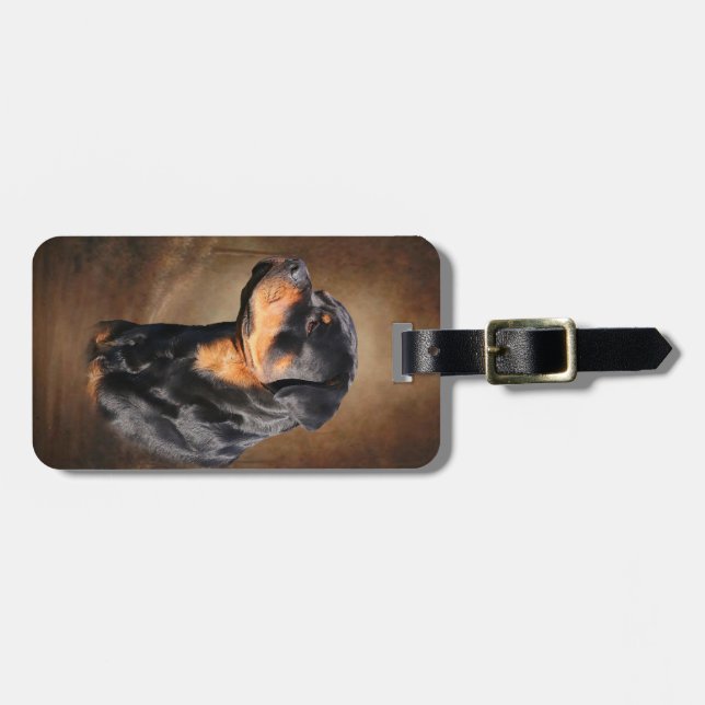 Rottweiler Luggage Tag (Front Horizontal)