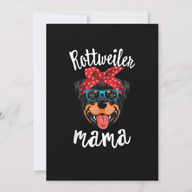 Rottweiler mama puppy mom dog mama lover poison announcement (Front)