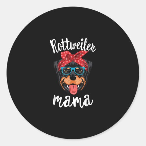 Rottweiler mama puppy mom dog mama lover poison classic round sticker