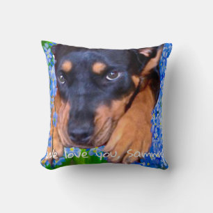 Rottweiler Memorial Pillow to Hug
