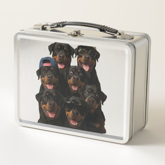 Rottweiler Metal Lunch Box (Front)