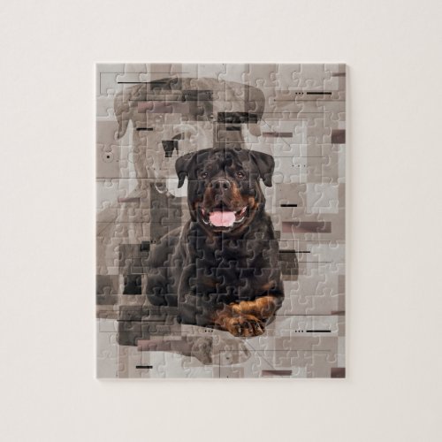 Rottweiler  _ Metzgerhund Digital Art Jigsaw Puzzle