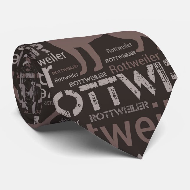 Rottweiler  - Metzgerhund Pattern Neck Tie (Rolled)