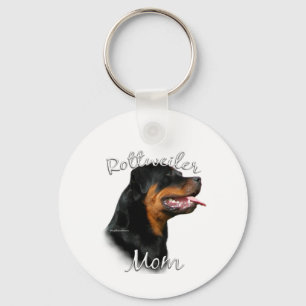 Rottweiler Mom 2 Keychain