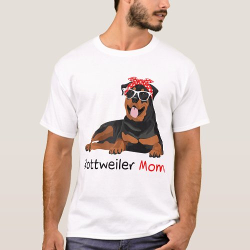 Rottweiler Mom Bandana Womens Rottweiler Dog T_Shirt