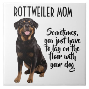 Rottweiler Mom Ceramic Tile