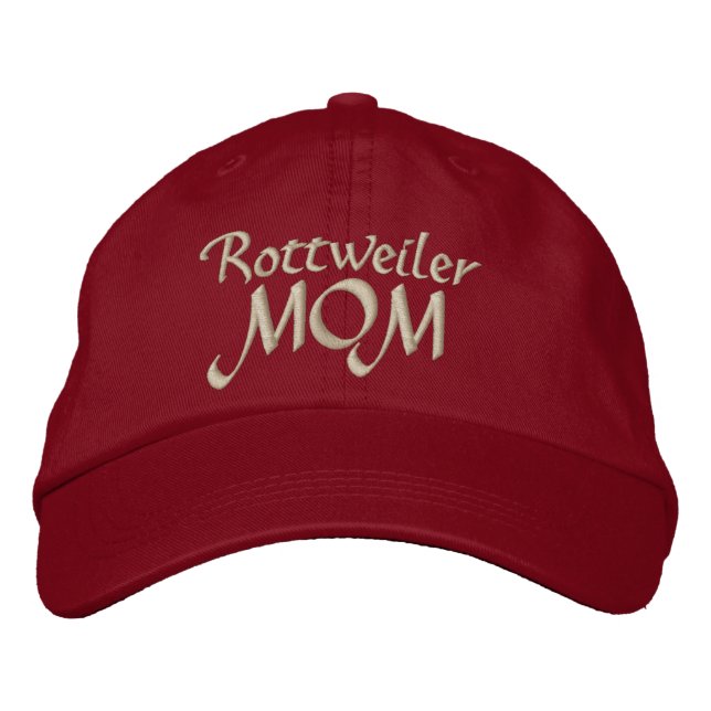 Rottweiler, MOM Embroidered Baseball Hat (Front)