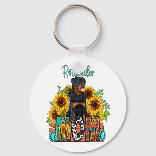 Rottweiler MOM Keychain