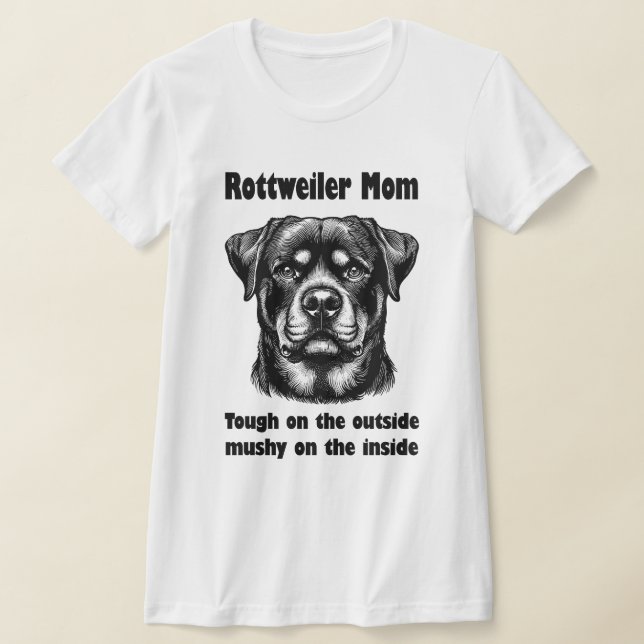 Rottweiler Mom- Rotti T-Shirt (Laydown)