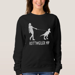 Rottweiler Mom Rottie Mama Dog Rott Dinosaur Women Sweatshirt