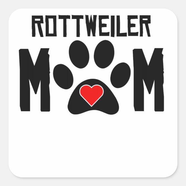 Rottweiler Mom Square Sticker (Front)