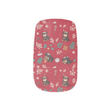 Rottweiler Nail Wraps Christmas Cute Kawaii