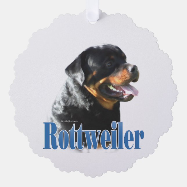 Rottweiler Name Ornament Card (Front)