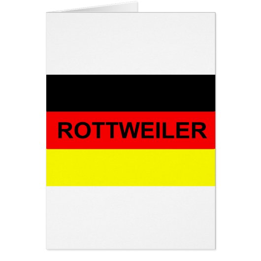 rottweiler namee on flag cards (Front)