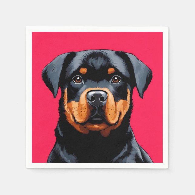 Rottweiler Napkins (Front)