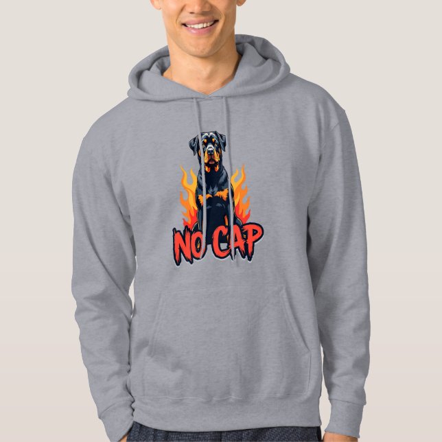 Rottweiler No Cap Streetwear Hoodie (Front)