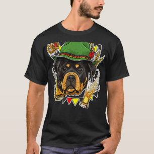 Rottweiler Oktoberfest Dog Lederhosen T-Shirt
