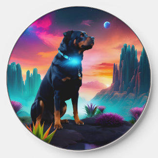 Rottweiler on an Alien World Wireless Charger