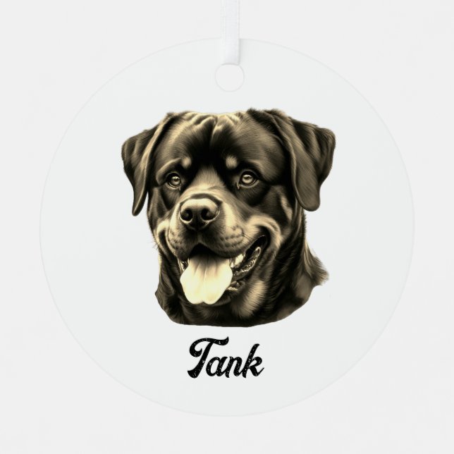 Rottweiler Ornament (Front)