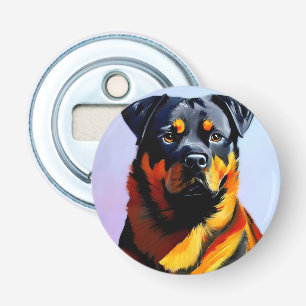 Rottweiler painting bottle opener