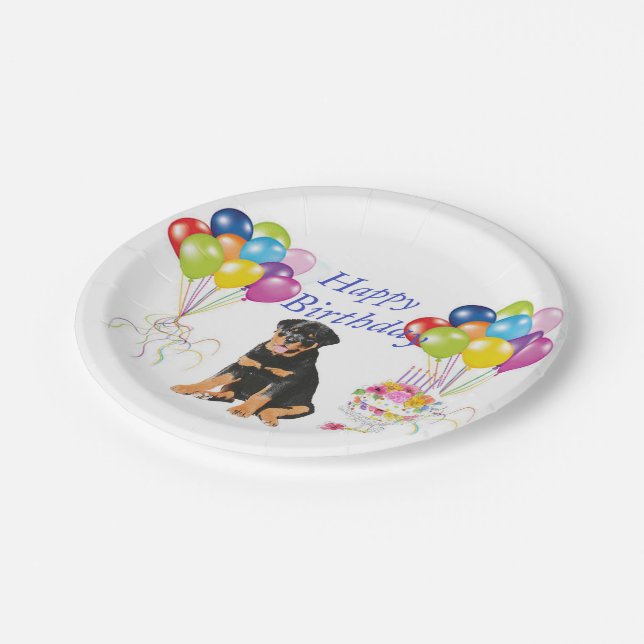 Rottweiler Paper Plates (Angled)