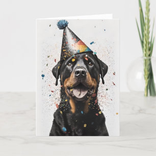 Rottweiler Party Greeting Card