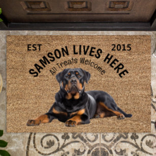 Rottweiler Personalized Dog Lover Doormat