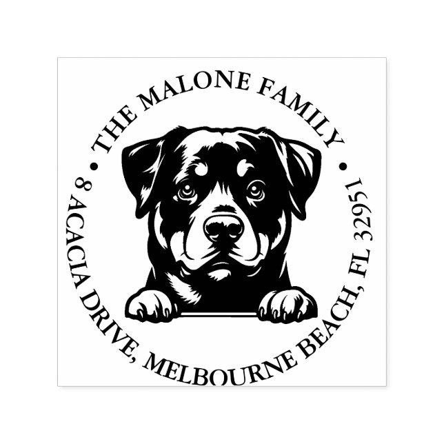 Rottweiler Personalized Theme  Self-inking Stamp (Design)