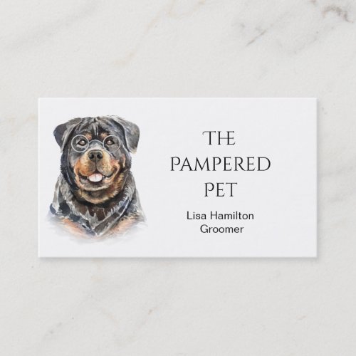 Rottweiler Pet GroomerVetSitters Business Card