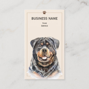 Rottweiler Pet Groomer/Vet/Sitters Business Card