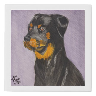 Rottweiler Picture Faux Canvas Print