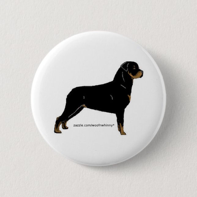 Rottweiler Pinback Button (Front)