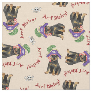 Rottweiler Pirate Fabric